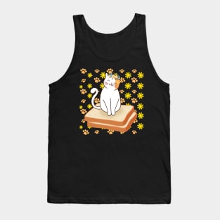 Cat Lovers Cat Flower Toast Tank Top